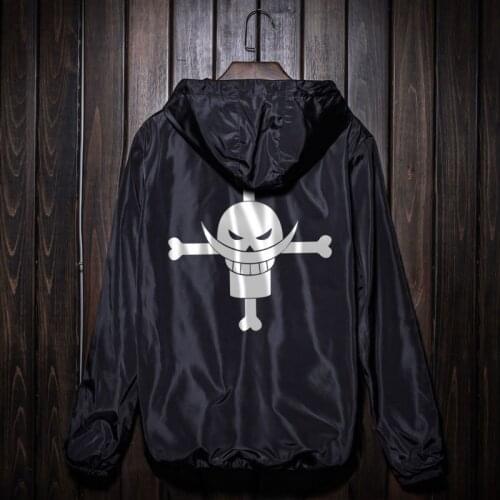 Anime One Piece mens Hooded Jackets Spring summer Couple Cosplay thin Anti-UV Sun protection Windbreakers male baseball coats