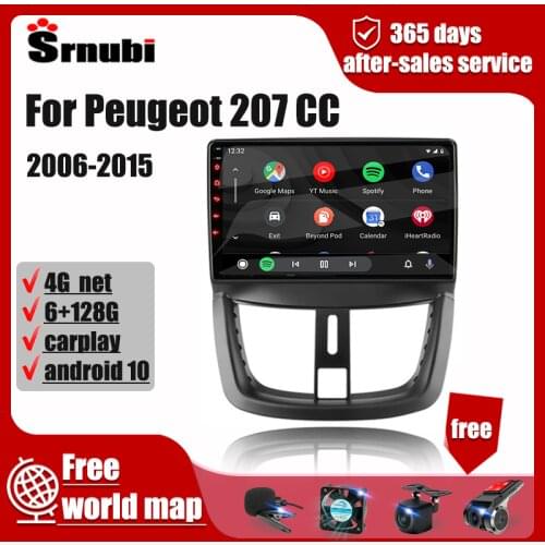 For Peugeot 207 CC 2006-2015 Android 2 Din Car Radio Multimedia Video Player GPS 4G DVD stereo carplay speaker audio accessories