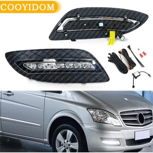 Car LED DRL Fog Lamp Decoration Running Light 12V Daytime Car Light For Mercedes Benz viano 2011 2012 2013 2014 car-styling