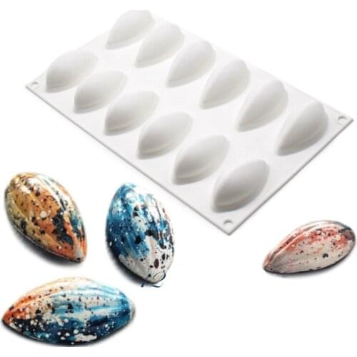 Free shipping 12 Mango Ice-cream cooking tools fondant DIY cake baking Silicone Chocolate decoration Mold sugar candy clay