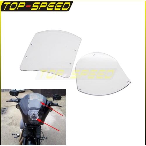 Quarter Fairing Swap Out Screen Front Headlight Fairing Windshield Replacement Windscreen for Harley Dyna Sportster XL 883 1200