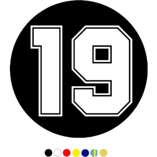 CS-10048# round number 19 funny vinyl car sticker reflective waterproof car decal stickers on car truck bumper rear window