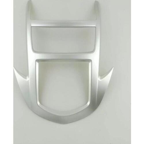 For Chevrolet Trax 2014 2015 Interior Dash Center Console Trim Bezel Panel Radio Face New ABS Chrome Frame Interior Moulding