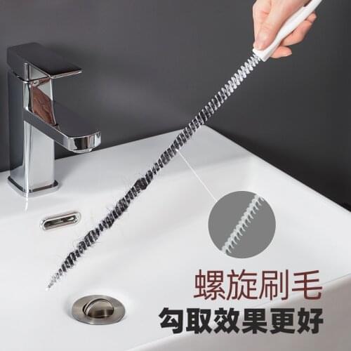 45cm Drainage Spring Pipe Dredge Tool Dredge Dredge Sewer Clogged Kitchen Tool Sewer Sink Hair Cleaner Cleaning Hook