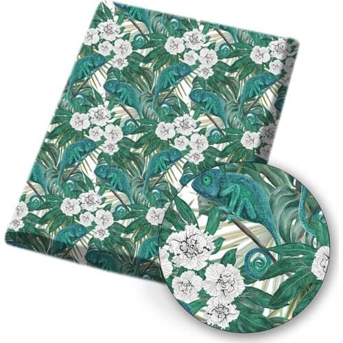 Polyester Cotton Cloth Fabric By The Yard Animals Flowers Printed Fabrics Sheet For DIY Doll Needlework Sewing Supplies 45*145cm