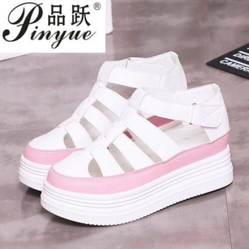 Women Summer Casual Platform Shoes Fashion High Heels Woman Wedges Sneakers Shoes Heigh Increasing Outdoor Hollow Shoes
