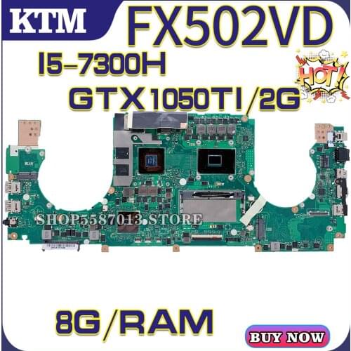 FX502VE for ASUS FX502VD laptop motherboard FX502V mainboard test OK i5-7300H cpu GTX1050TI/2gb 8GB-RAM