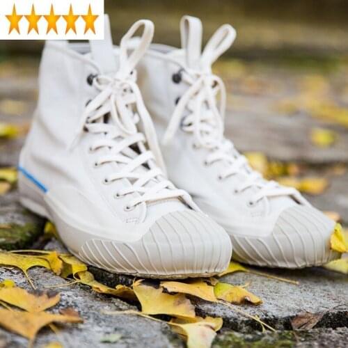 Men Casual Vintage Canvas Winter Comfortable Lovers High Flats Sneakers Top Quality Lace Up Handmade Vulcanized Shoes