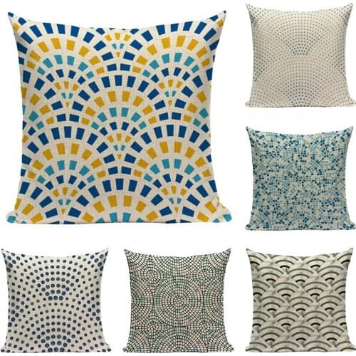 Retro Line Home Decoration Couch Seat Cushion CoversBohemian Geometric Throw Pillowcase Mandala Stripe Linen Bed Pillows Cover