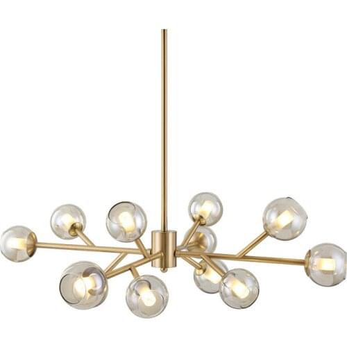 Nordic Molecular Magic Bean Chandelier 12 15 18 Heads Suspension Light Willa Personality Duplex Floor Bedroom Chandeliers No42