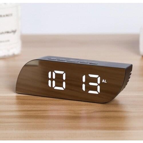 New multi-function mirror alarm LED eye protection mirror small night light digital display mirror alarm 018