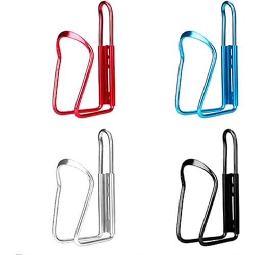 New Aluminum Alloy Bike Bicycle Water Bottle Cup Rack Cage Holder Bracket Elastic Adjustable Bike Drink Cup Water Bottle Holder