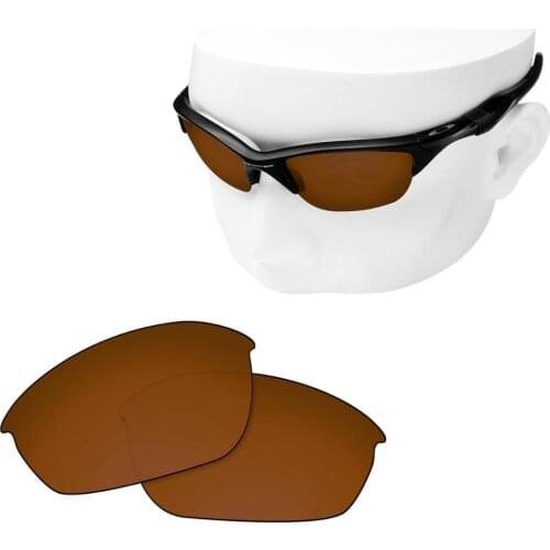 OOWLIT Polarized Replacement Lenses of Brown for-Oakley Half Jacket 2.0 OO9144 Sunglasses