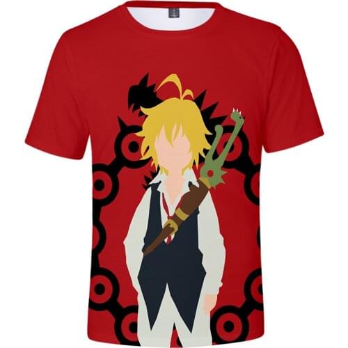 Popular Fashion meliodas 3D Tee Shirt Men Women T-shirts casual Summer T shirts 3D boys print meliodas girls comfortable t shirt