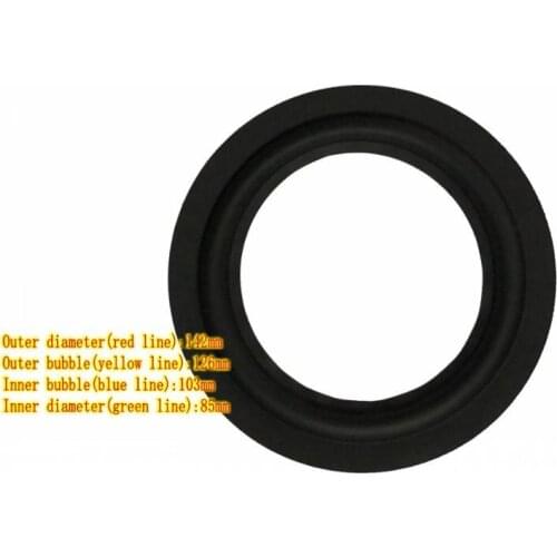 2pcs 5.5"inch K15 rubber edge Speaker surround Home Audio repair Parts