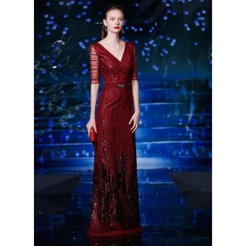 Luxury gorgeous evening Dresses long stage ceremony dress 2019 new year Formal party dress grduation gown Vestido De Noiva