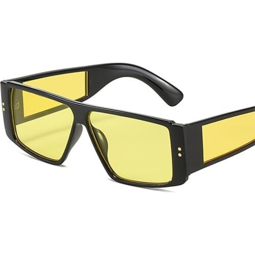 Retro Small Rectangle Windproof Men Sunglasses Fashion Nail Leopard Champagne Eyewear Women Square Shades UV400 Goggles