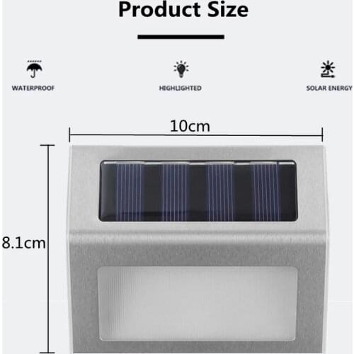 Solar Outdoor Step Wall Light Solar Led Light Solar Lamp Waterproof Garden Decoration Led Lights Patio Stair Garden Yard Fence