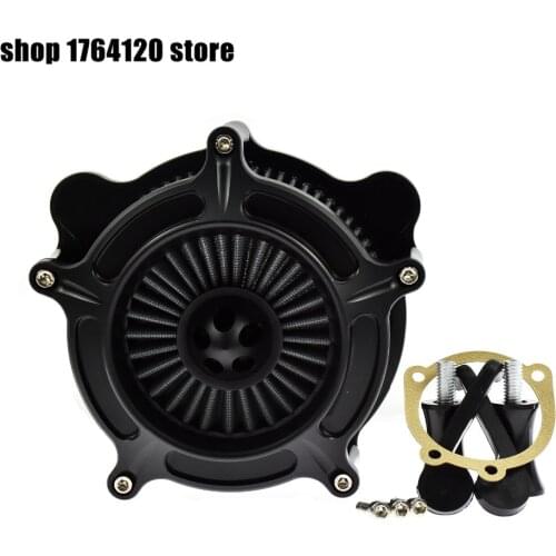 Motorcycle Gray Turbine Air Cleaner Intake Air Filter Kit Aluminum For Harley Softail Touring Dyna Wide Glide Breakout 1993-2015