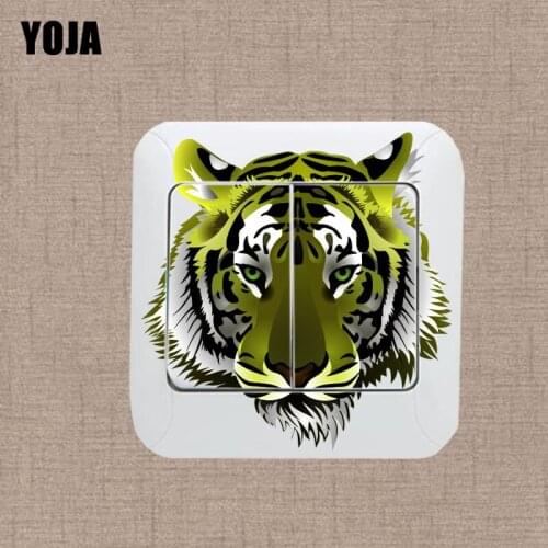 YOJA Distinctive Green Beast Magic Switch Tigers Wall Sticker Room Decor Beautiful Colored Cool 14ss0065