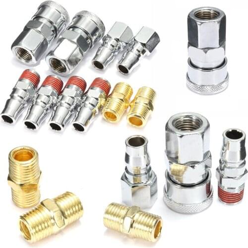 10pcs Quick Coupler Fittings 1/4 inch Air Hose Connector Fittings Pneumatic Quick Fitting Plug for Pneumatic Fitting