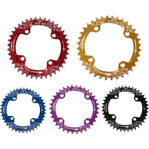 104BCD Round Shape Narrow Wide Chainring MTB Mountain Bike Bicycle 32T 34T 36T 38T 40T Crankset Single Tooth Plate Parts 104 BCD