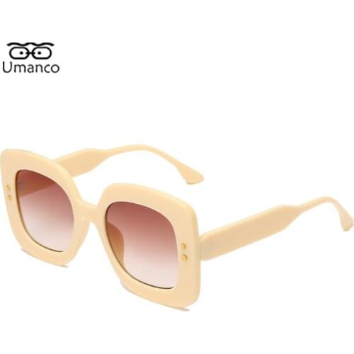 2021 Summer Square Sunglasses Women Men Rice Nail Oversized Eyeglasses Female Male Goggles Driving Outdoor Beach Shades UV400