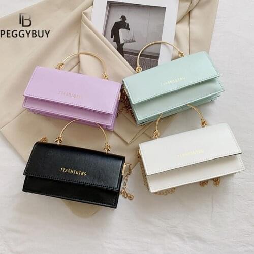 2021 Pleated Fashion Women Casual Chain PU Leather Solid Color Purse Shoulder Messenger Bag Women Female Handbag