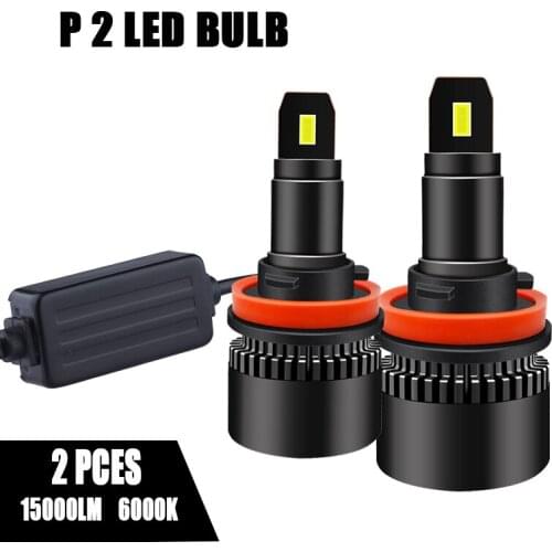 2021 High Quality 12V P2 H11 H1 H7 LED Led Lamp H8 LED Bulb Brightness 9005 9006 9012 LED Led Auto Lamp 50W 15000LM