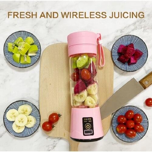 380ml Juicer Home Travel Electric USB Blender Mixer Mini Orange Juicer Cup Portable Lemon Squeezer Rechargeable Smoothie Maker