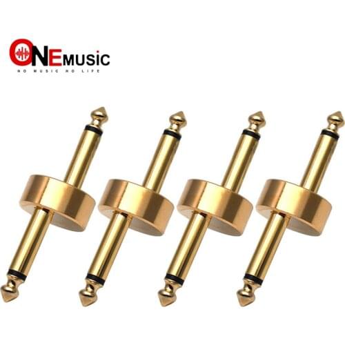 4pcs Z type audio adaptors 6.35mm guitar effect pedal connector, connecting jack