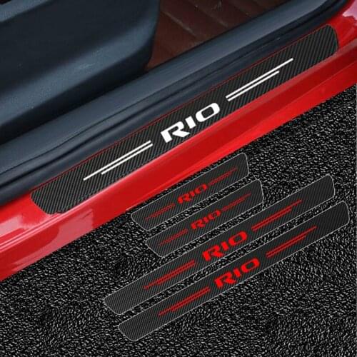 4Pcs Waterproof Carbon Fiber Car Door Protective Sticker for Kia Rio 3 4 2 K2 K3 K4 K5 K6 K7 Accessories 2021 2020 2019 2018