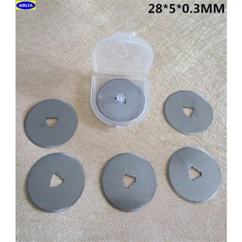 50PCS/Lot with plastic case 28MM ROTARY CUTTER BLADES ,High speed steel ,very good quality