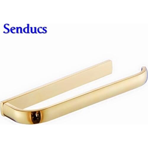 Free shipping Senducs fashion brass towel ring with inwall mounted gold towel ring for bathroom sport wash face towel ring