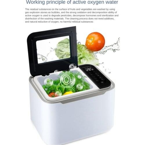 Household ultrasonic vegetable washing machine for removing pesticides, disinfection and sterilization