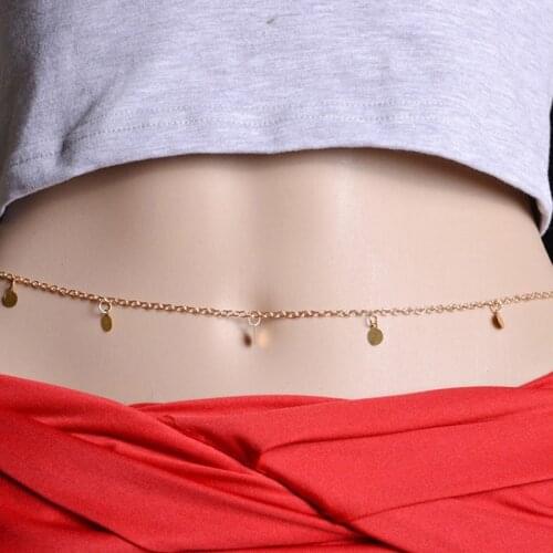 Boho Sexy Belly Chain Fashion Bikini Waist Link Necklaces Beach Body Jewelry for Women Summer Accesspries