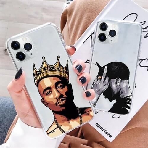 Famous Rapper Tupac Phone Case Phone Case for IPhone 11 12 X XR XS Pro MAX SE2020 6 6S 7 8 Plus Coque Concha 2pac IPhone Case