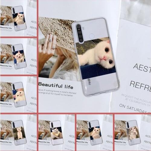 Back Cover For Realme C3 X3 Xt C11 6i X Kawaii Cat Cute Silicone Transparent Soft For Oppo Realme 5 6 X50 X2 Pro Phone Case