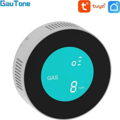 GauTone PA210W Tuya Wifi Gas Sensor Combustible Natural Gas Leak Detector Smart House Alarm Sensor for Home