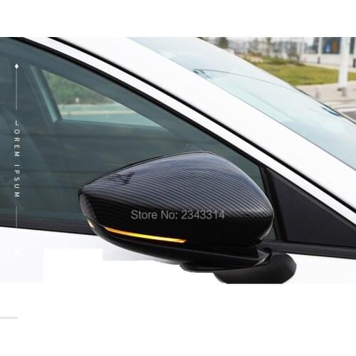 Door Rearview Mirror Shell Decoration Frame Cover Trim Fit For Mazda CX-30 CX30 CX 30 2019 2020 ABS Chrome Carbon Fiber