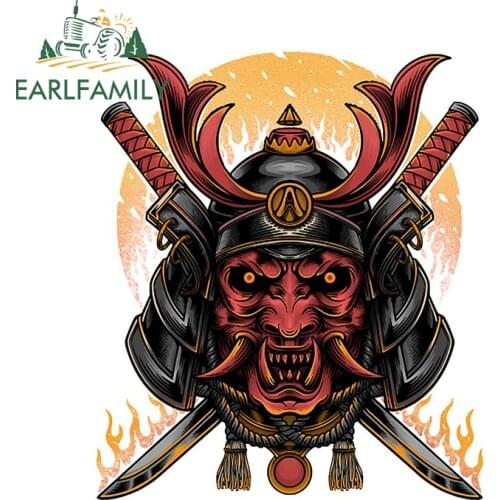 EARLFAMILY 13cm x 11.1cm for Samurai Bumper Car Stickers Funny Decal Waterproof Sunscreen Scratch-proof Sticker Decoration