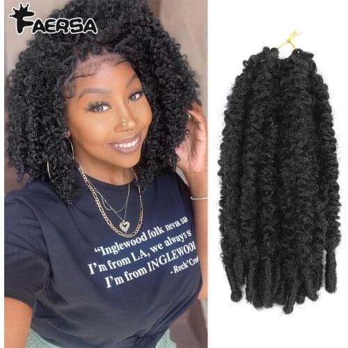 Faux Locs Butterfly Locs Crochet Hair Soft African Braided Hair Extensions Passion Twist Natural Black Curly Synthetic Handmade