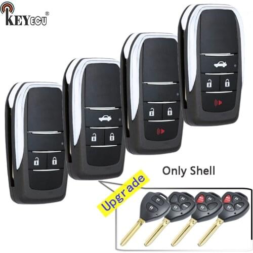 KEYECU for Toyota RAV4 Avensis Verso Camry Corolla Hilux Prado Modified Flip Remote Key Shell Case Fob 2/3/2+1/3+1Button TOY43