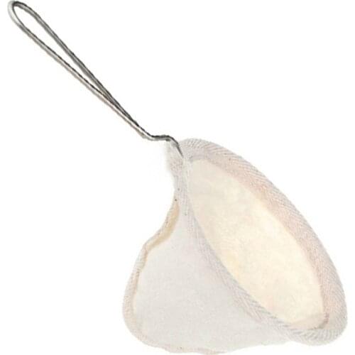 Reusable Coffee Filter Bag Stainless Steel Handle Flannel Cloth Strainer Dropping Pot Mesh Basket Tools