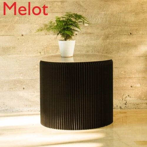 Fashion Luxury Creative Folding Table Living Room Coffee Table Small Apartment Decoration Furniture Bedroom Small round Table