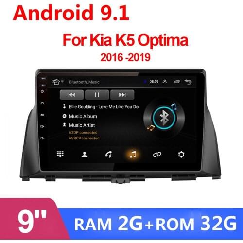 9 Inch Android 9.1 Multimedia MP5 Player Auto Stereo For KIA K5 Optima 2016 2017 2018 2019 2 Din Car Radio GPS Navigation 2G+32G