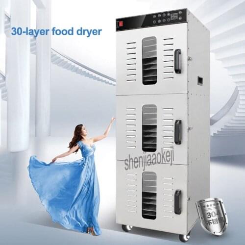 Stainless steel dried fruit machine Large capacity fruit vegetable dehydrated food dryer Commercial 30-layer Food Dehydrator 1pc