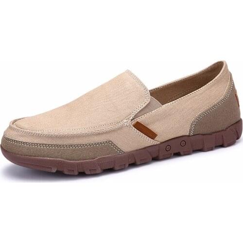 2020 New Arrival Old Beijing Cloth Shoes Slip-On Loafers Casual Of Men Shoes Classic Pure Color Male Canvas Shoes