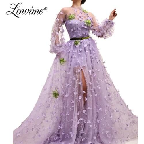Illusion 2019 Spring Summer Evening Dress Robe De Soiree New Custom Long Sleeves Prom Dresses Dubai Kaftan Wedding Party Gowns