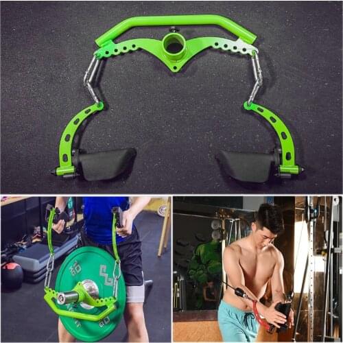 Barbell Fitness Lat Pull Down Bar Home Gym T-Bar Pulley Cable Machine Rowing Trainer Back Muscle Blaster Strength Workout Handle